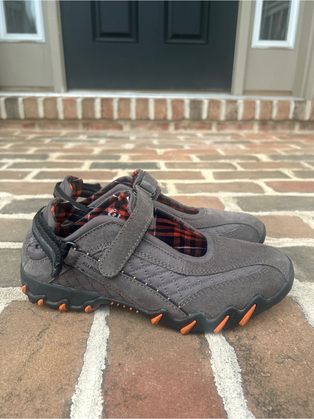 Mephisto Allrounder Niro Charcoal Grey Suede Mary Jane Sporty Sneakers 8
